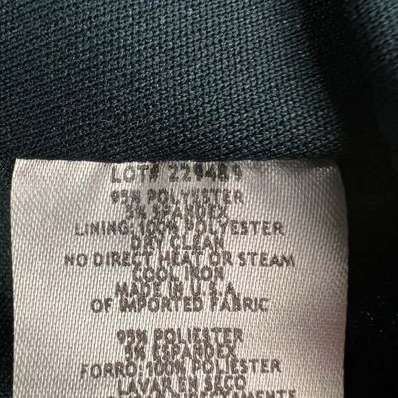 Betsy & Adam Hadley Floor Length Stretch Knit Gown Dress Forest Green Size 4 - Picture 13 of 16